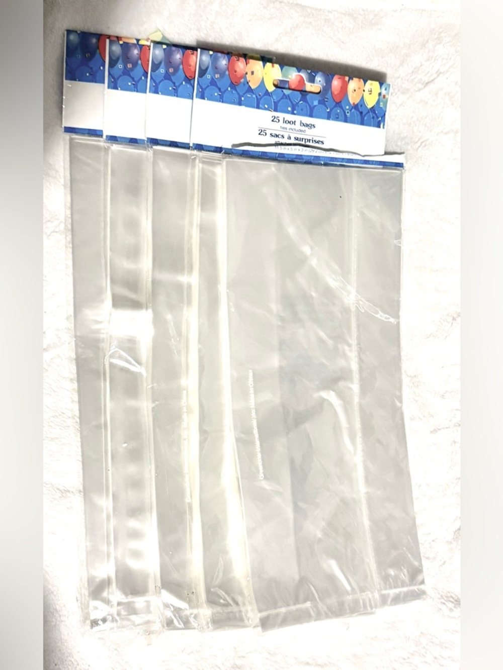 NEW Clear Loot Bags - 5 Packages